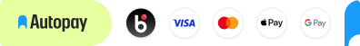 Obsługiwane metody płatności: Autopay, BLIK, Visa, Mastercard, Apple Pay, Google Pay